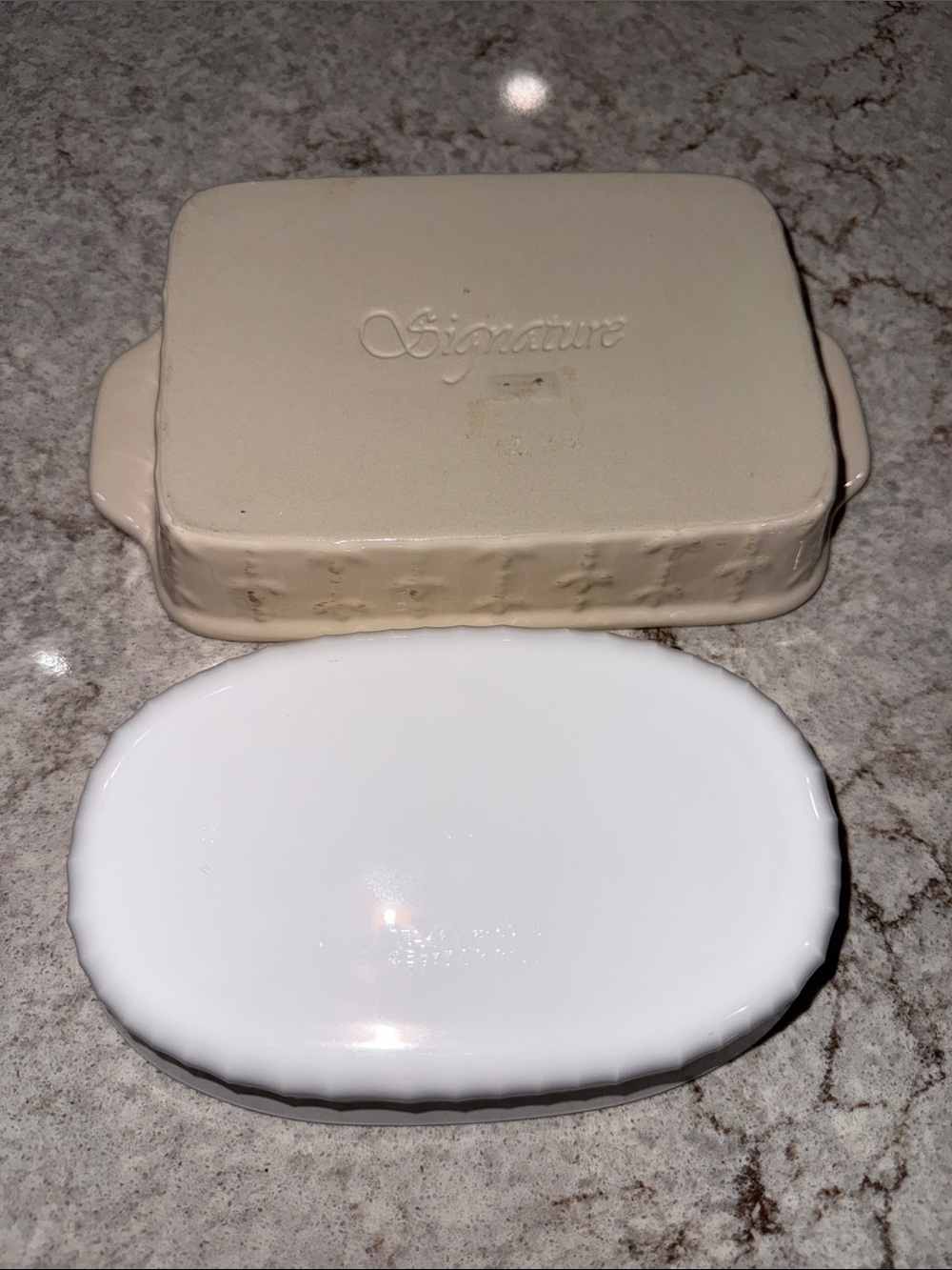 Set of 2 single serve Casserole Dish Corning Ware F-15-B & Signature rectangle - Picture 4 of 9